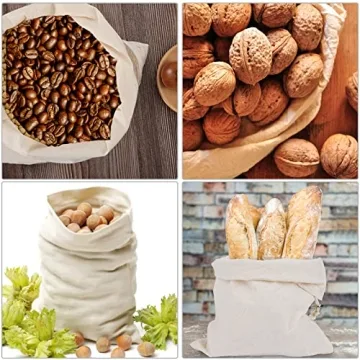 Reusable Produce Bags Organic Cotton for Eco-Friendly Shopping