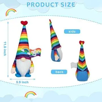 Pride Gnome Decorations - 2PCS Colorful Rainbow Gnomes