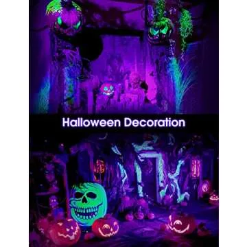 Black Light Bulbs 4 Pack, A19 LED Black Light Bulbs for Glow in The Dark 9W (100W Equivalent) E26 Base, Black Lights Party, Fluorescent Poster, Body Paint,Neon Glow