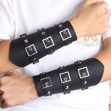 Wrist Armor Leather Bracer for Cosplay and LARP