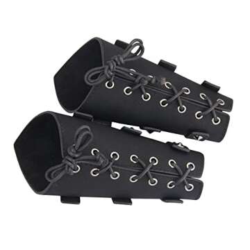 Wrist Armor Leather Bracer for Cosplay and LARP