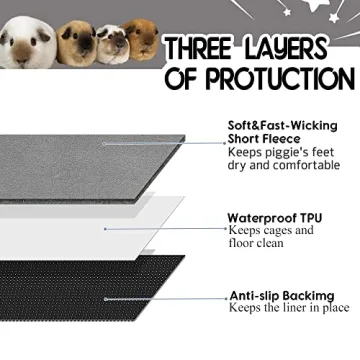 Purchase GINIDEAR Guinea Pig Cage Liner 4 Pack Washable
