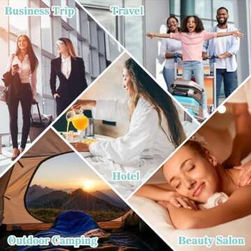 MAQIHAN Travel Bed Set - 4Pcs Disposable Bedding Set 1Bed Sheet 1Quilt Cover 2Pillowcover Breathable...