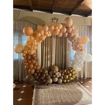 LANGXUN Large Size 5ft Gold Metal Round Balloon Arch kit Decoration, for Wedding Birthday Party Decoration, Graduation Decorations and Baby Shower Photo Background