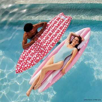 Barbie The Movie & FUNBOY Inflatable Surfboard Pool Float Medium