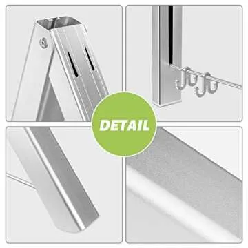 Foldable LIVEHITOP Wall Mounted Clothes Hanger - Space Saving