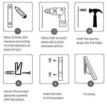 Foldable LIVEHITOP Wall Mounted Clothes Hanger - Space Saving