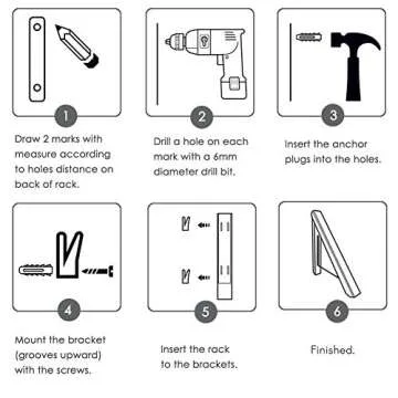 Foldable LIVEHITOP Wall Mounted Clothes Hanger - Space Saving