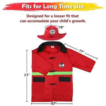 iPlay, iLearn Firefighter Costume Set for Kids