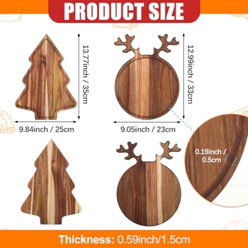 Umigy Christmas Charcuterie Boards Festive Wooden Set