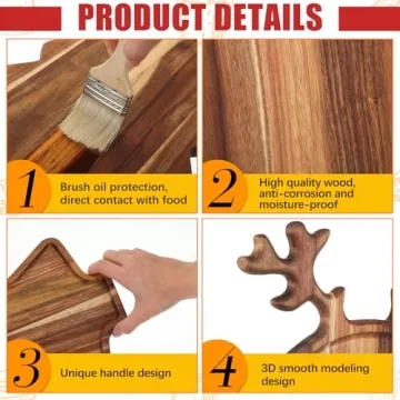 Umigy Christmas Charcuterie Boards Festive Wooden Set