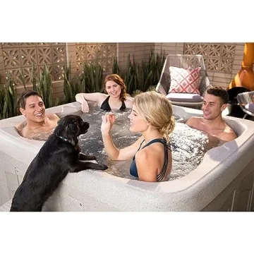 LifeSmart 4-Person Hot Tub with LED Lights and Cover