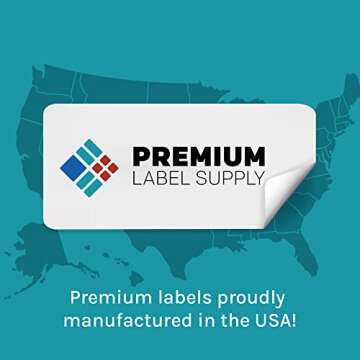 Premium Label Supply 125 Count Matte White Water Bottle Labels - Strong Adhesive, Inkjet/Laser Compa...