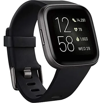 Fitbit Versa 2 Health and Fitness Smartwatch with Heart Rate, Music, Alexa Built-In, Sleep and Swim ...