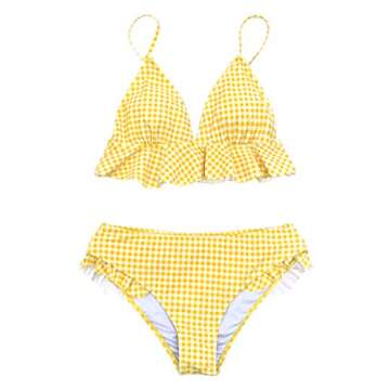 CUPSHE Women's Rambling Rose High-Waisted Bikini Set