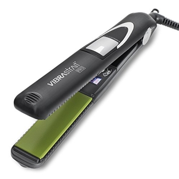 Vibrastrait Pro Vibrating Ceramic Tourmaline Ionic Flat Iron, 1-inch - Fast, Frizz-Free Ceramic Hair...