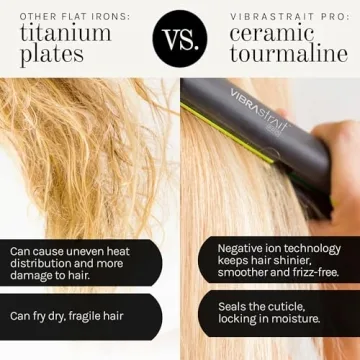 Vibrastrait Pro Ceramic Flat Iron - Fast, Frizz-Free Hair