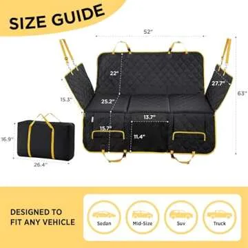 Lesure Dog Car Seat Cover for Ultimate Pet Comfort