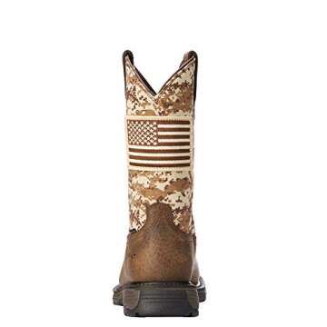 ARJ3S Mens WorkHog Patriot Steel Toe Work Boot Earth/ Sand Camo/Sand Camo Print 10.5
