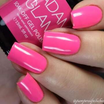 Vibrant Barbie Pink Gel Polish - Long Lasting & Vegan