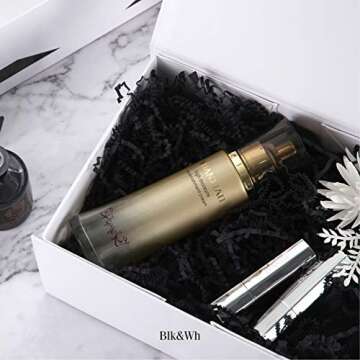 BLK&WH 5 Gift Boxes 9x6.5x3.8 Inches, White Gift Boxes, Bridesmaid Proposal Boxes, Collapsible Boxes with Magnetic Closure Lids for Gift Packaging (Glossy White)