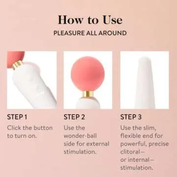 goop Wellness Double-Sided Wand Vibrator | External, Internal, & Clitoral Stimulator | 64 Pulsating Patterns | Rechargeable & Water Resistant | Phthalate, Latex, & BPA Free | 8.125 in