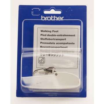 Brother Walking Foot for Quilting and Sewing Multiple Layers, SA107, White