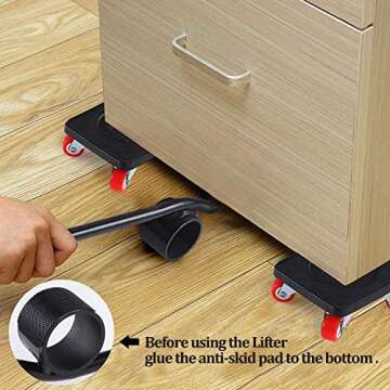 JHCHU Furniture Movers Easy and Safe Furniture Dolly for Heavy Objects ,Heavy Furniture Moving Dolly for Sofas, and Refrigerators Hand Tools(5 Piece Set).