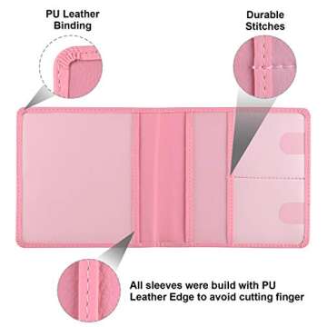 Cacturism Car Registration and Insurance Holder, Vehicle Glove Box Car Organizer Men Women Wallet Accessories Case for Cards, Essential Document, Driver License, Pink