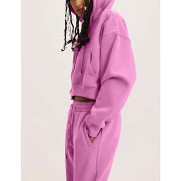 Flygo Womens Fleece 2 Piece Jogging Outfit Tracksuit Set