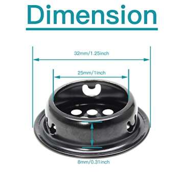 Auvotuis 6Pcs 25mm Stainless Steel Round Air Vents for Home