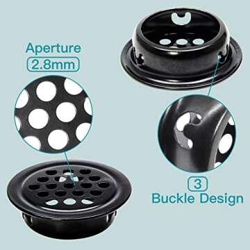 Auvotuis 6Pcs Stainless Steel Air Vents for Every Space