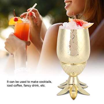 Stainless Steel Pineapple Cocktail Mixer Drinking Shaker Bar Accessories Pineapple Shape Cocktail Cup