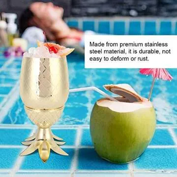 Stainless Steel Pineapple Cocktail Mixer Drinking Shaker Bar Accessories Pineapple Shape Cocktail Cup