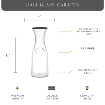 JoyJolt 3-Piece Glass Carafe Set for Stylish Entertaining