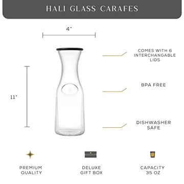 JoyJolt 3-Piece Glass Carafe Set for Stylish Entertaining