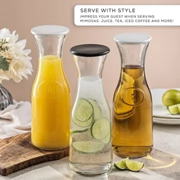 JoyJolt 3-Piece Glass Carafe Set for Stylish Entertaining