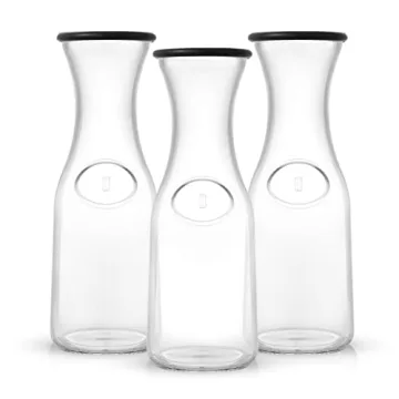 JoyJolt 3-Piece Glass Carafe Set for Stylish Entertaining