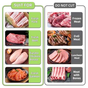 ONCE FOR ALL Fresh Meat Slicer Cleaver Kitchen Knife Set - Perfect for BBQ and Hot Pot Cooking!