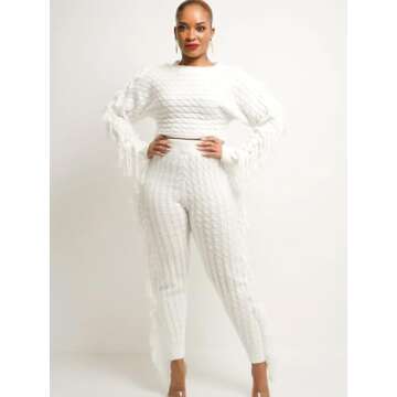 Angsuttc Sweater Sets Stylish Knit Two Piece Outfit for Women