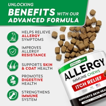 StrellaLab Dog Allergy Relief Chews | Omega 3 & Natural Ingredients