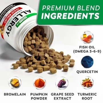 StrellaLab Dog Allergy Relief Chews | Omega 3 & Natural Ingredients