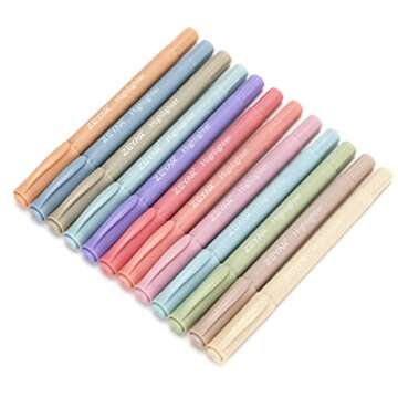 ZEYAR Highlighters, Dual Tips, 12 Vintage Colors, Chisel & Fine Point, Aesthetic Marker for Journal, Bible Study, School, Office Supplies