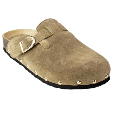 Stylish Vegan Faux Suede Clogs for Women - Comfortable & Chic