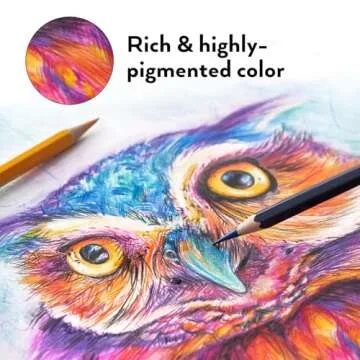 Arteza Watercolor Colored Pencils for Adult Coloring, Set of 120 Colored Pencils, Art Drawing Pencils in Bright Assorted Shades, Art Supplies for Blending, Layering, and Watercolor Techniques