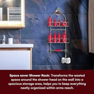 Premium Rustproof Hanging Shower Caddy for Bathroom Organization