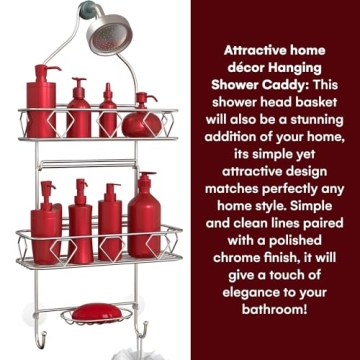 Premium Rustproof Hanging Shower Caddy for Bathroom Organization