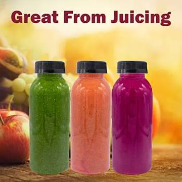 Empty 8oz PET Plastic Juice Bottles with Funnel & Caps