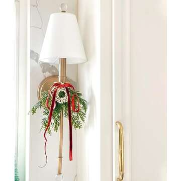 Red Velvet Ribbon 3/8'' 25 Yards for Christmas Tree, Gift Wrapping, Flower Bouquet, Wreath Decorations, Bow Making