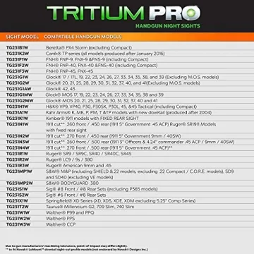 TruGlo Tritium Pro Glock Pistol Sights with Focus Lock